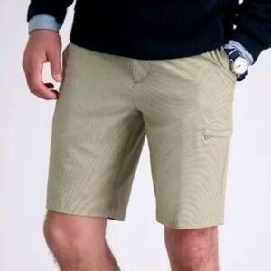 Haggar Performance Golf Shorts Mens 30 Khaki Stretch Tech‎ Utility Pockets Tan